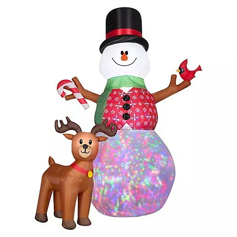 10 Foot Snowman with Friends Christmas Inflatable